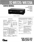 Сервисная инструкция Sony TC-WR720, TC-WR720A