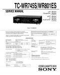 Сервисная инструкция Sony TC-WR745S, TC-WR801ES