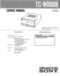 Сервисная инструкция Sony TC-WR808