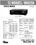 Сервисная инструкция Sony TC-WR80ES, TC-WR820A