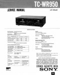 Сервисная инструкция Sony TC-WR950