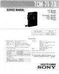 Сервисная инструкция Sony TCM-71, TCM-73