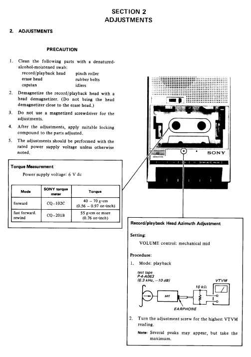 Сервисная инструкция Sony TCM-828, TCM-838