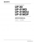 Сервисная инструкция SONY UP-50, 51MD VOL.1, 1st-edition