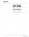 Сервисная инструкция SONY UP-D50 VOL.1, 1st-edition