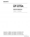 Сервисная инструкция SONY UP-D70A VOL.2