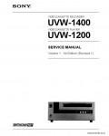 Сервисная инструкция SONY UVW-1200, 1400 VOL.1, 1st-edition, REV.1