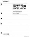Сервисная инструкция SONY UVW-1400A, 1700G VOL.2, 1st-edition