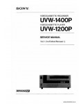 Сервисная инструкция SONY UVW-1400P, 1200P VOL.1, 1st-edition, REV.1