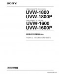 Сервисная инструкция SONY UVW-1800 VOL.2, 1ST, REV.1