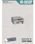 Сервисная инструкция Sony VO-9850P