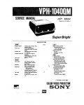 Сервисная инструкция Sony VPH-1040QM