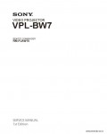 Сервисная инструкция SONY VPL-BW7, 1st-edition