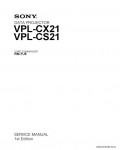 Сервисная инструкция SONY VPL-CS21, CX21, 1st-edition