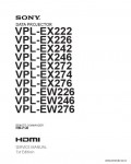 Сервисная инструкция SONY VPL-EX222, SERIES