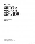 Сервисная инструкция SONY VPL-F400X, F500X, FX30, FX35, 1st-edition, REV.1