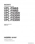 Сервисная инструкция SONY VPL-F530W, F535W, F630W, F635W, FW60, FW65, 1st-edition, REV.3