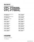 Сервисная инструкция SONY VPL-F700HL, FH500L