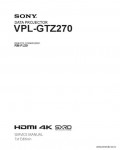 Сервисная инструкция SONY VPL-GTZ270, 1st-edition