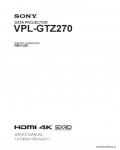 Сервисная инструкция SONY VPL-GTZ270, 1st-edition, REV.1