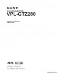 Сервисная инструкция SONY VPL-GTZ280, 1st-edition, REV.1