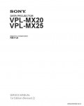 Сервисная инструкция SONY VPL-MX20, MX25, 1st-edition, REV.2