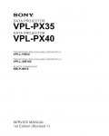 Сервисная инструкция Sony VPL-PX35, VPL-PX40