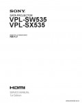 Сервисная инструкция SONY VPL-SW535, SX535