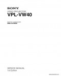 Сервисная инструкция SONY VPL-VW40
