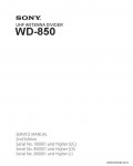 Сервисная инструкция SONY WD-850, 2ND, ED