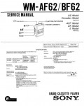 Сервисная инструкция Sony WM-AF62, WM-BF62