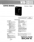 Сервисная инструкция Sony WM-DD11