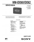 Сервисная инструкция Sony WM-EX560, WM-EX562