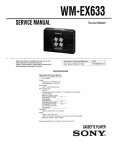 Сервисная инструкция Sony WM-EX633