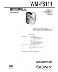 Сервисная инструкция Sony WM-FS111