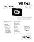 Сервисная инструкция Sony WM-FX611
