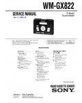 Сервисная инструкция Sony WM-GX822