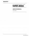 Сервисная инструкция SONY WRR-800A