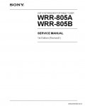 Сервисная инструкция SONY WRR-805, 1st-edition, REV.1