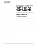 Сервисная инструкция SONY WRT-847, 1st-edition, REV.2