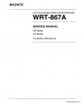 Сервисная инструкция SONY WRT-867A, 1st-edition, REV.2