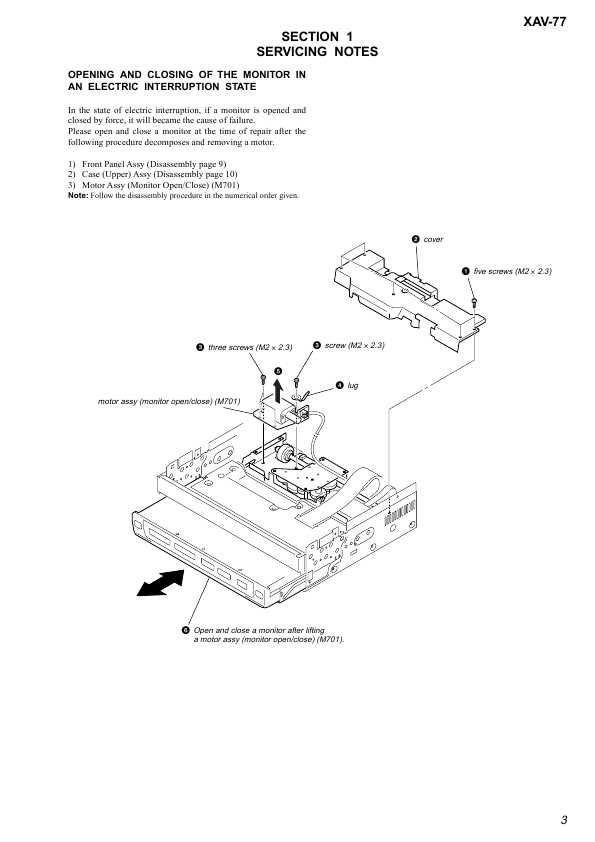 Сервисная инструкция Sony XAV-77