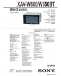 Сервисная инструкция SONY XAV-W600, W650BT