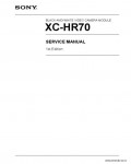Сервисная инструкция SONY XC-HR70