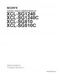 Сервисная инструкция SONY XCL-SG510, SG1240, 1st-edition, REV.1