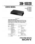 Сервисная инструкция Sony XM-10020
