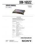 Сервисная инструкция Sony XM-1652Z