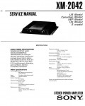 Сервисная инструкция Sony XM-2042
