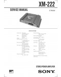 Сервисная инструкция Sony XM-222