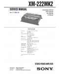 Сервисная инструкция Sony XM-222MK2